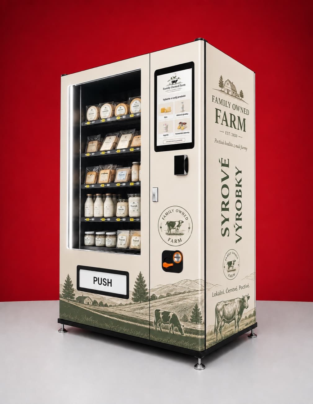 Vendingový automat s polepom na mieru